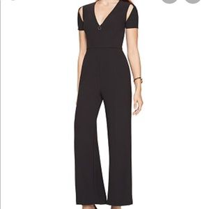 BCBGMaxazria Johnny Cutout Jumpsuit Black Sz Med